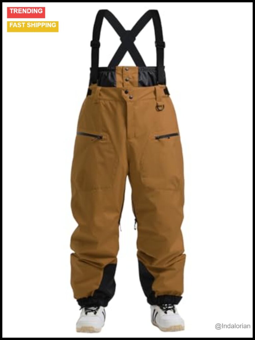 Waterproof Insulated Snowboard Ski Bibs Pants 100% Polyester Men's